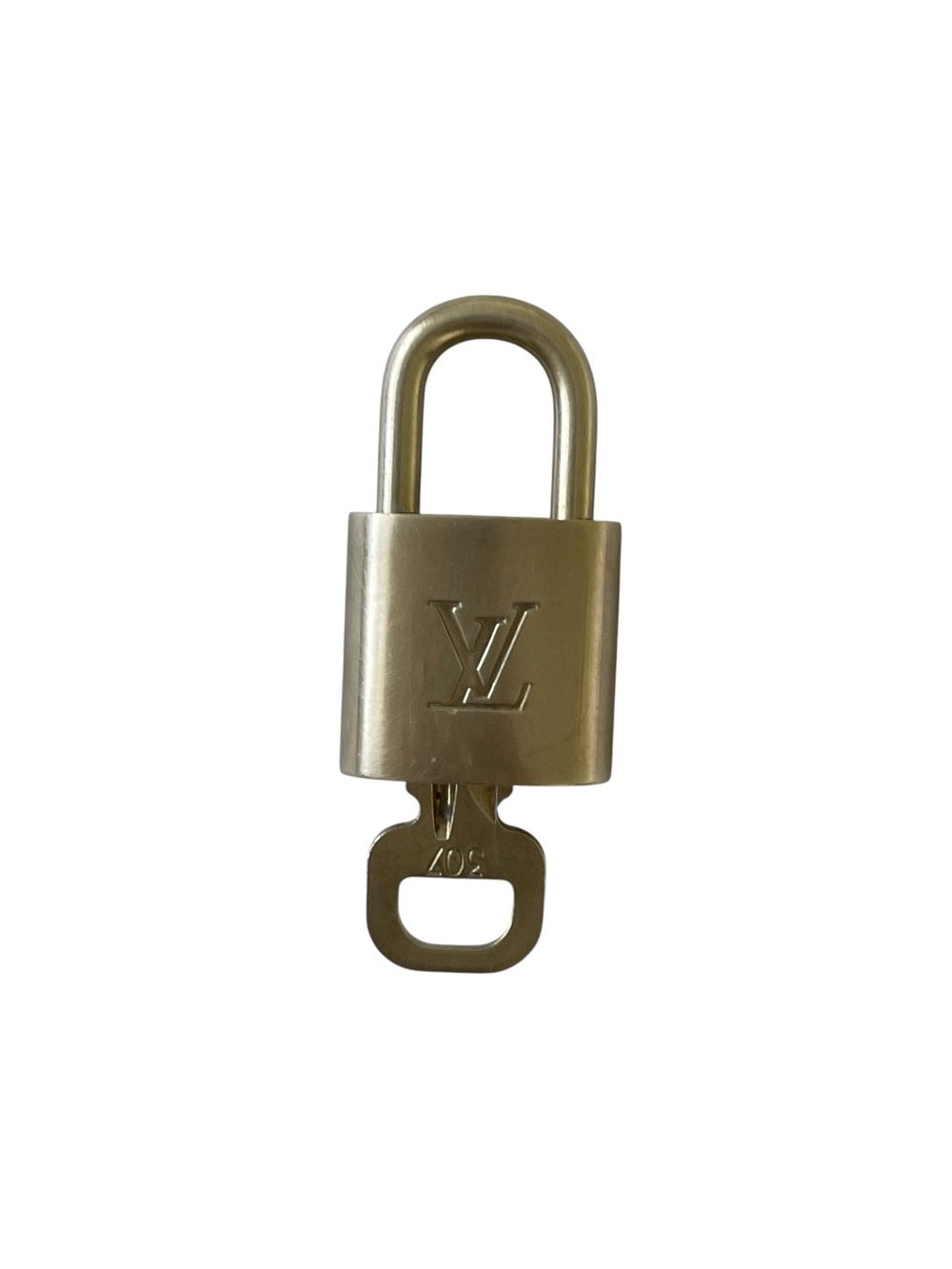 Authentic Louis Vuitton Brass Padlock & Key #307